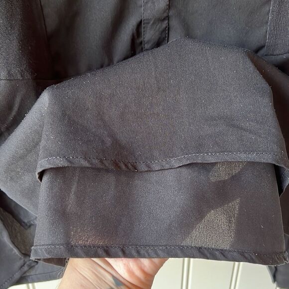 dynamite Black V Neck Sheer Top Size large - Picture 5 of 14